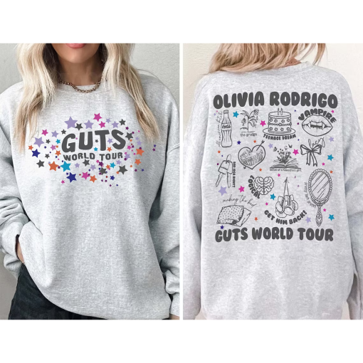 Olivia Guts Tour 2024 shirt, Olivia Rodrigo Guts Png, Olivia Track List Aesthetic Merch, Olivia New Album Guts shirt