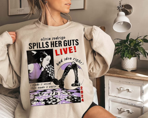 Olivia Rodrigo Guts Tour 2024 Sweatshirt, Olivia Rodrigo Bootleg Rap Tee, Olivia Rodrigo T-Shirt Hoodie, Guts Tour 2024 Shirt Sweatshirt