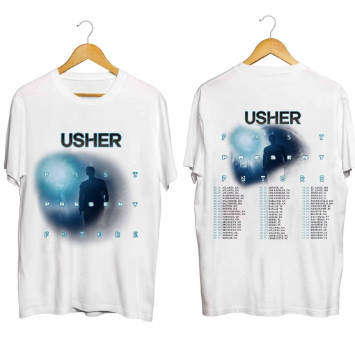 Usher 2024 Tour Shirt, Usher Fan Shirt, Usher Past Present Future 2024 Concert Shirt, Past Present Future 2024 Tour Shirt