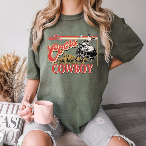 Comfort Colors® Coors Original Cowboy Heather Colors T-Shirt, Heather Colors Western Tee, Rodeo T-Shirt, Original Coors Shirt Gift