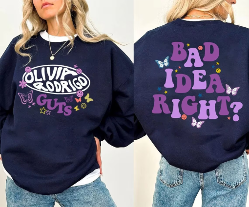 Bad Idea Right GUTS World Tour Olivia Rodrigo shirt, Olivia Rodrigo  shirt, Bad Idea Right shirt, GUTS World Tour 2024 shirt