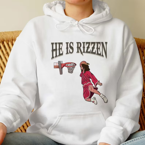 He Is Rizzin’ Shirt, Easter Gift, Easter Day Outfit, Jesus Basketball Easter, Funny Jesus Shirt, Humor Easter Shirt, Christian Easter Shirt