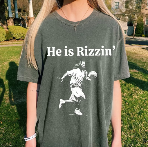 He is Risen Funny Easter shirt, Jesus Playing Basketball, Retro Y2K Christian Faith Religious shirt, Weirdcore Clothing That Go Hard shirt