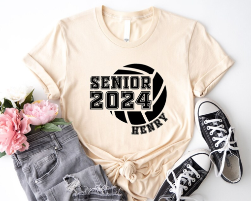 Volleyball Senior Night Shirt, Volleyball T-Shirts, Volleyball Support T-Shirts, Custom Senior 2024 Sport T-Shirts, Volleyball Gifts