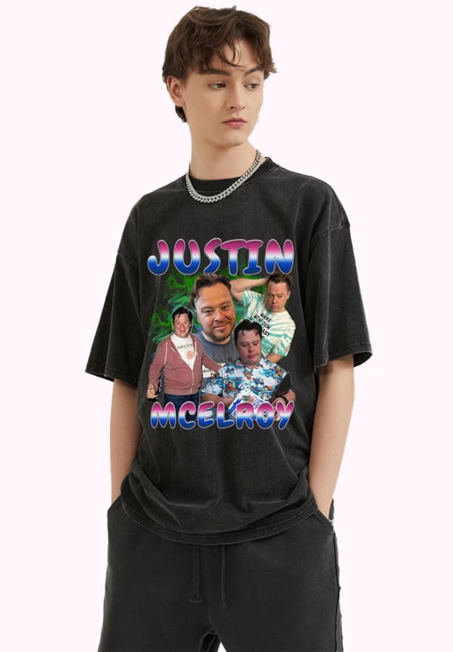 Justin Mcelroy Vintage Washed Shirt 90s Funny Meme T Shirt Gift Idea For Fans T-Shirt For Him And Her Tshirt Sweatshirt Unisex Short Sleeve