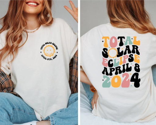 Total Solar Eclipse 2024 Shirt, Double-Sided Shirt, Eclipse Event 2024 Shirt, Gift For Eclipse Lover, April 8th 2024 Shirt, Celestial Tee