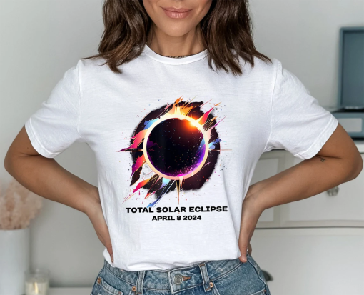 Total Solar Eclipse April 8 2024 Shirt, Spring America Eclipse Souvenir Shirt, Eclipse Event 2024 Shirt, Astronomy Lover Gift, Celestial Tee