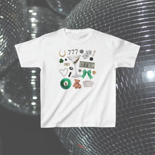 St Patricks Day Baby Tee, Y2K Baby Tee, Coquette Shirt, Lucky Shirt, 90s Baby Tee, Girl, Lucky Girl Syndrome Shirt, Irish Crop Top