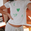 Womens St Patricks Day Shirt | Y2K Baby Tee | Lucky You | Womens Crop Top | Lucky Girl Era | Ribbed Tee | Irish Shirt