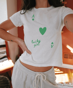 Y2K Baby Tee, Coquette Shirt, Lucky Shirt,…