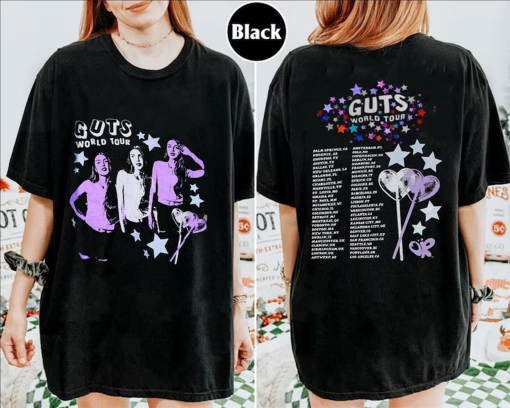 Guts Olivia 2024 World Tour Unisex Shirt, Vintage Olivia Guts Tour Shirt, Rodrigo World Tour Concert Shirt, Sweatshirt, Hoodie, Gift for Her