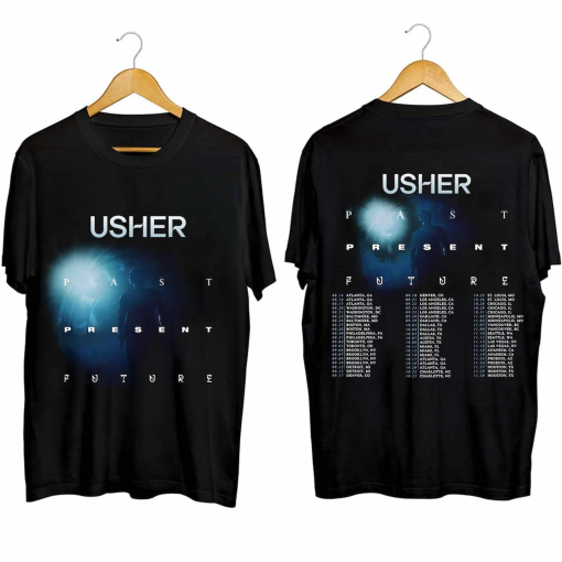 Usher 2024 Tour Shirt, Usher Fan Shirt, Usher Past Present Future 2024 Concert Shirt, Past Present Future 2024 Tour Shirt