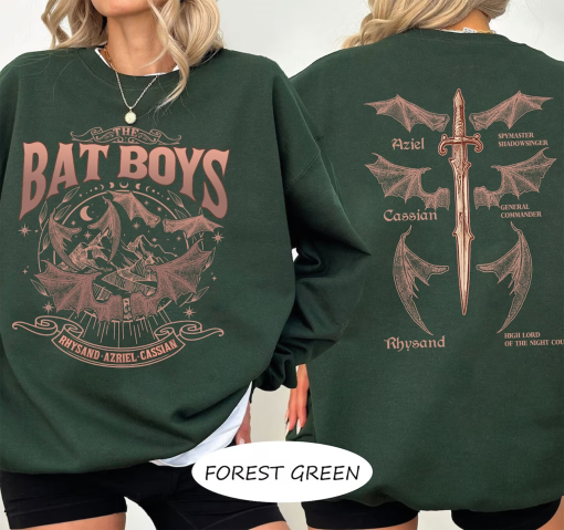 Vintage The Bat Boys Acotar Sweatshirt, The Bat Boys Comfort Colors Shirt, The Night Court Shirt, Rhysand Cassian Azriel, Bookish Merch