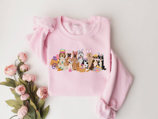 Easter Dogs Sweatshirt, Easter Dogs Sweatshirt, Dog Lover Sweater, Easter Dogs Gift, Cute Gift for Dog Lover, Dog Mom Shirt, Easter Graphic