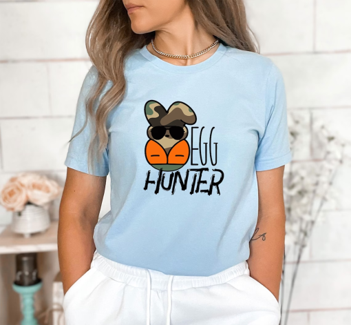 Egg Hunter Easter Bunny Shirt, Women Easter Day Shirt, Kids Easter Outfit, Easter Gift, Christian Shirt, Easter Family Tee, Happy Easter