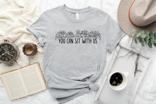 You Can Sit With Us, Christian T-Shirt, Religious Gift, Jesus Sweatshirt, Christian Church Apparel, Easter Lords, Kindness Faith Based Shirt