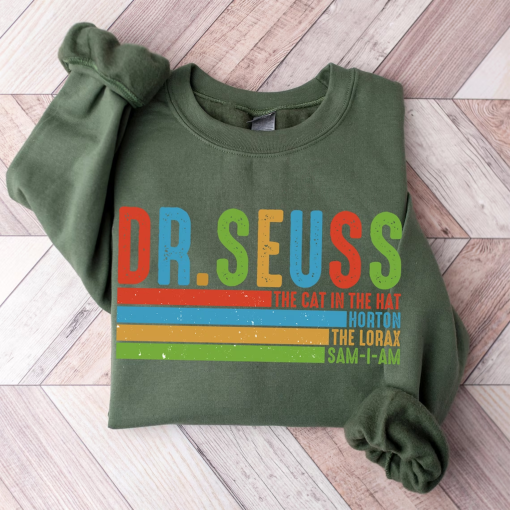 Dr Seuss The Cat Sweatshirt, Dr. Suess Day, Cat In The Hat, Teacher shirt, School Shirt, Dr. Seuss Reading Day Hoodie, Teacher Life c15