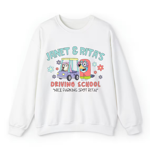 Bluey And Bingo Janet And Rita Driving School Shirt, Nice Parking Spot Rita T-shirt, Bluey And Bingo Grannies Sweatshirt, Bluey Gift Hoodie