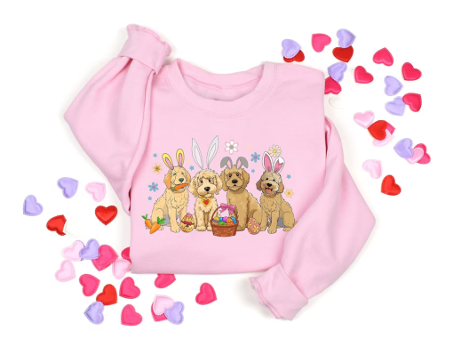 Dog Easter Sweatshirt, Easter Day Golden Retriever Shirt, Dog Lover Easter Sweatshirt, Dog Lover Gift, Golden Retriever Mom Shirt