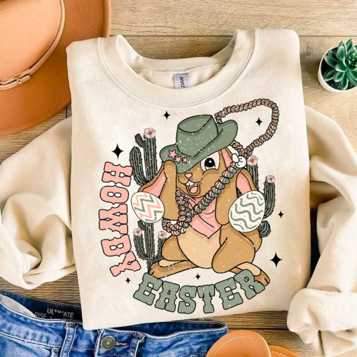 Howdy Easter shirt, Easter shirt, Kids Easter shirt, Happy Easter, Western Easter shirt, Western Bunny shirt, Trendy Easter shirt