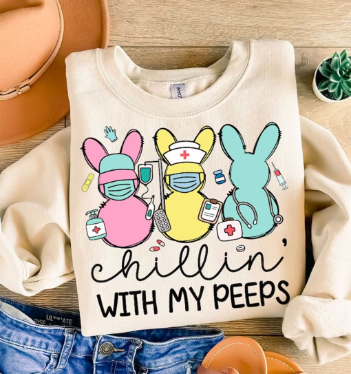 Easter Bunny shirt Download, Doctor Easter shirt, Chillin With My Peepsshirt, Easter Shirt shirt Cute Easter shirt, Nurse Crewshirt, Doctor Crew