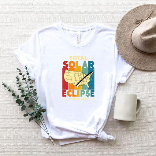 Solar Eclipse Shirt, Lunar Eclipse Tshirt, 2024 America Path of Totality, April 8th 2024 Total Solar Eclipse Matching Family Shirts