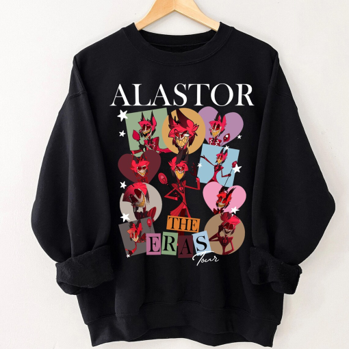 Alastor The Era’s Tour Inpired Shirt, Alastor Demon Shirt, Alastor Hazbin Hotel Shirt, Alastor Vivziepop Shirt, Cartoon Sweatshirt