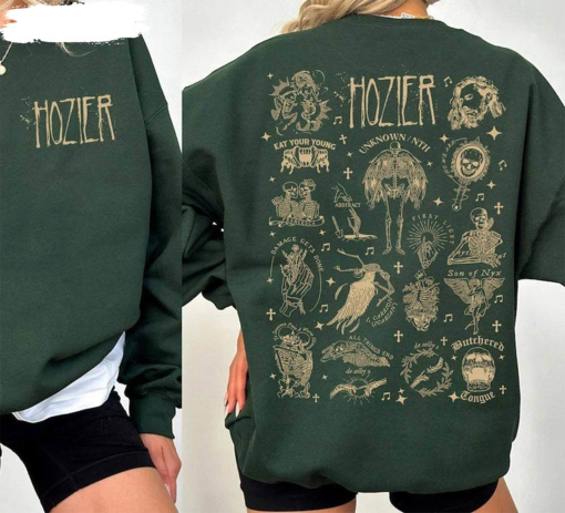 Hozier Unreal Unearth Tour Retro Shirt , Cool Design Hozier Concert Short Sleeve Crewneck