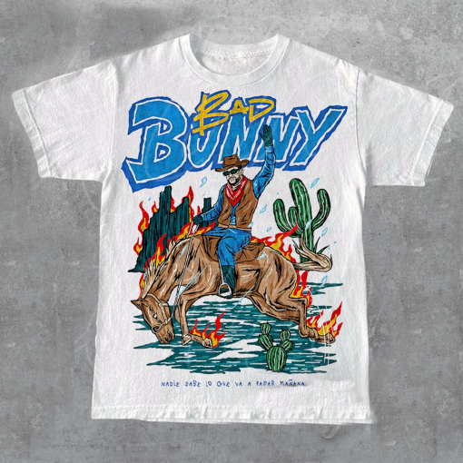 Limited Bad Bunny Vintage T-Shirt, Gift For Woman and Man Unisex T-Shirt