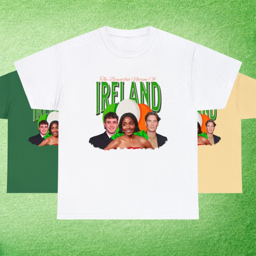 Funny St Patrick’s Day T-shirt | Paddy’s Day tee | Paul Mescal Merch | Cillian Murphy Irish T-shirt | Ayo Edebiri Ireland Meme Tee, Shamrock