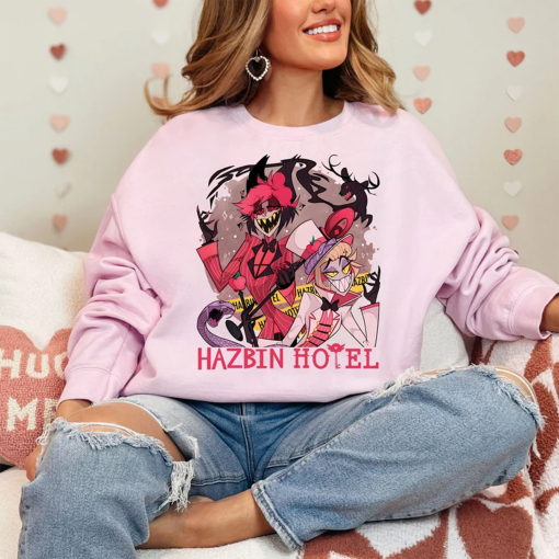 Hazbin Hotel Alastor and Lucifer T-Shirt, Helluva Boss Alastor and Lucifer Long Sleeve Shirt, Hazbin Hotel Lucifer Character Sweatshirt