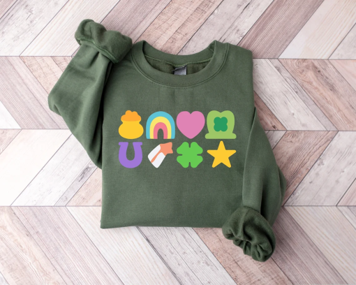 Lucky St Patricks Day Shirt, St Patrick’s Day Sweatshirt, Lucky Charm Sweatshirt, Irish Day Sweatshirt, Lucky Shamrocks Rainbow shirt