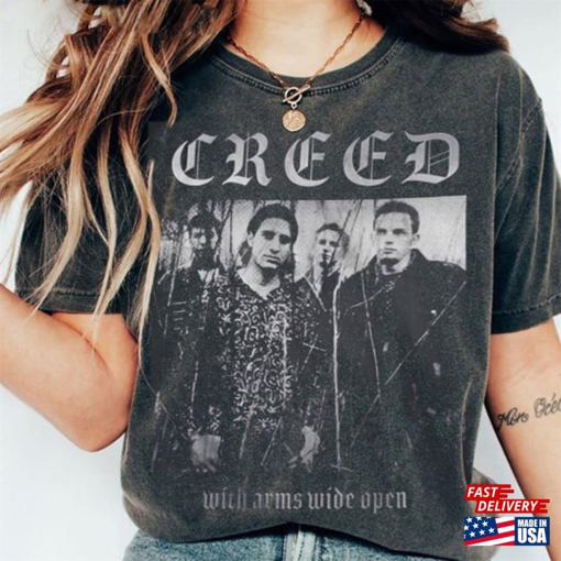 Vintage Creed 2024 Tour Summer Of 99 Tour Shirt Creed Band Fan Shirt, unisex vintage, 90s, graphic tee, graphic t-shirt