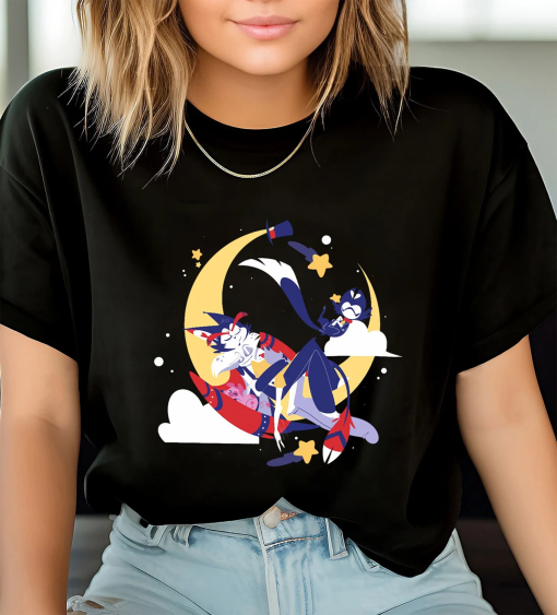 HuskerDust Moonlight Slumber T-Shirt, Hazbin Hotel Husker Dust Long Sleeve, Hazbin Hotel Characters Sweatshirt