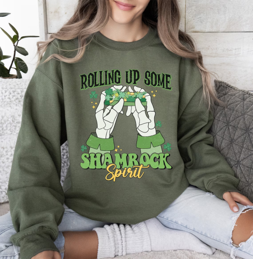 Rolling Up Some Shamrock Spirit shirt, Funny St Patrick’s Sublimation, St Patrick’s Day shirt, Retro St Patrick’s Sublimation, design download