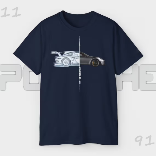 Porsche 911 supercar t-shirt minimal style unisex shirt for boys t-shirt car rallies motorsport fairs