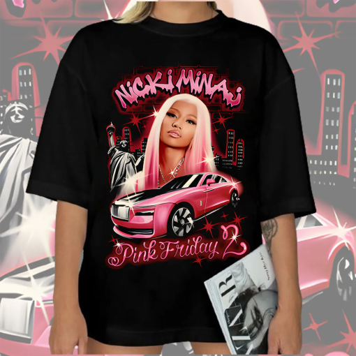 Nicki Minaj Shirt, Nicki Minaj Vintage Shirt, Pink Friday 2 Airbrush Nicki Minaj Shirt, Nicki Minaj Funny shirt