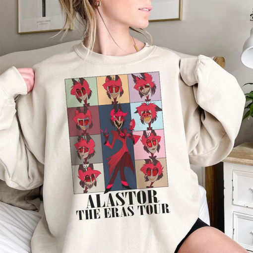 Alastor The Era’s Tour Inpired Shirt, Alastor Demon Shirt, Alastor Hazbin Hotel Shirt, Alastor Vivziepop Shirt, Cartoon Sweatshirt