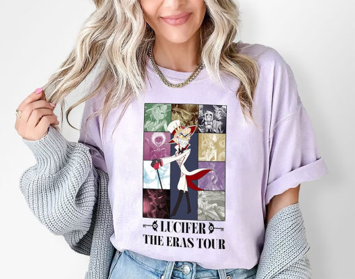 Lucifer The Eras Tour Inpired Shirt, Lucifer Morningstar Shirt, Lucifer Hazbin Hotel Shirt, Lucifer Vivziepop Shirt, Cartoon Sweatshirt