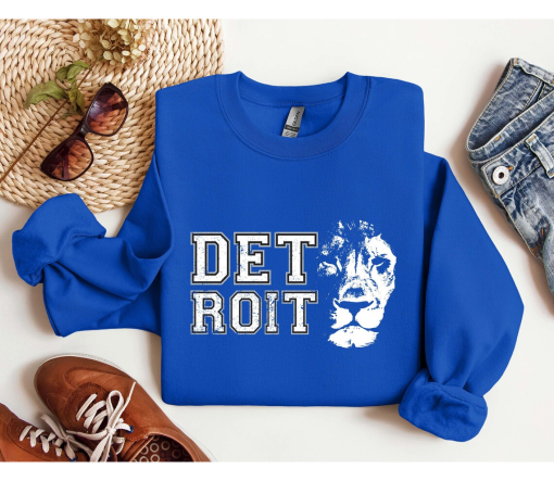 Detroit Football Sweatshirt, Detroit Football Shirt, Vintage Detroit Football Sweatshirt, Detroit Fan Gift, Sunday Football Sweater, Detroit