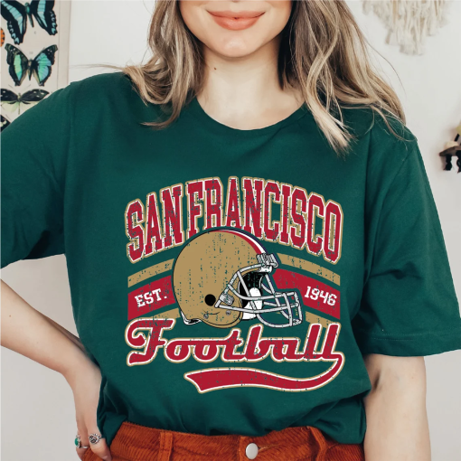 San Francisco Football Shirt, Vintage Style Football T shirt, San Francisco Fan Gift Tee