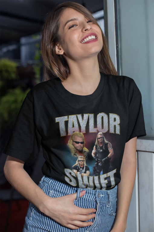 Taylor Swift Dog The Bounty Hunter Funny Tee – Funny Shirts, Parody Tees, Tiktok Shirt, Funny Gift Tee, Funny Taylor Swift, Tour Shirt