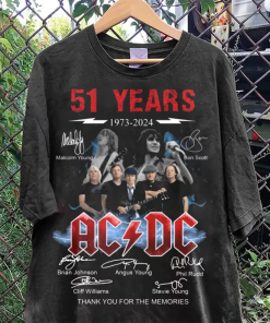 Vintage 51 Years AC/DC 1973-2024 Shirt,Ac/dc Band…