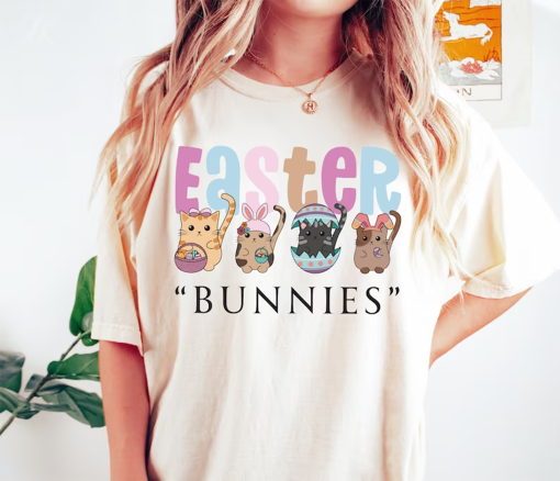 Funny Easter shirt  Bundle | Easter Bunnies shirt  | Retro Easter Cats Shirt | Sublimation Design | Cricut Cut File | Commercial Use POD Allowed