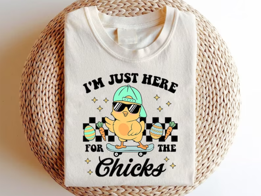 I’m Just Here for the Chicks shirt  Boys Easter shirt , Kids Easter shirt, Easter Bunny shirt, Happy Easter shirt, Retro Easter shirt, Easte Shirt