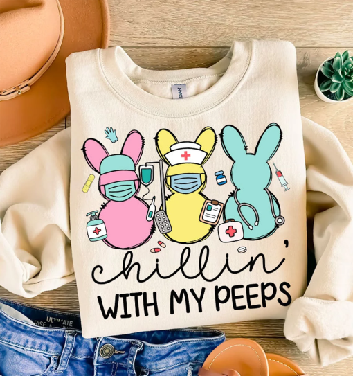 Easter Bunny PNG Download, Doctor Easter shirt, Chillin With My Peeps shirt, Easter Shirt shirt, Cute Easter shirt, Nurse Crew shirt, Doctor Crew shirt