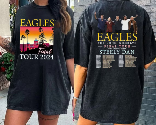 The Eagles 2024 Tour Shirt, Eagles Long Goodbye Tour 2024 Unisex Shirt, The Eagles Band, The Eagles 2024 Tour Shirt, 2024 Tour Fans Shirt