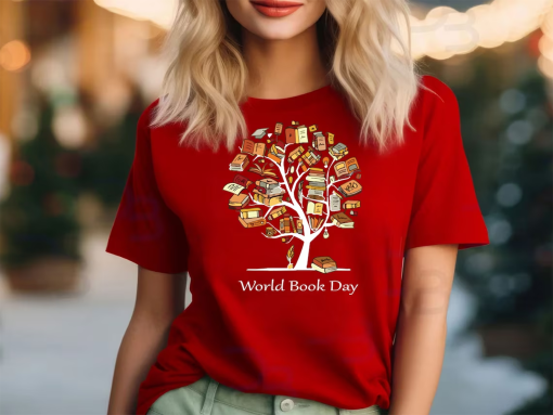 World Book Day ,Number Day , Maths Day T-Shirt Book Lover T-shirt world book day t shirt Book tree