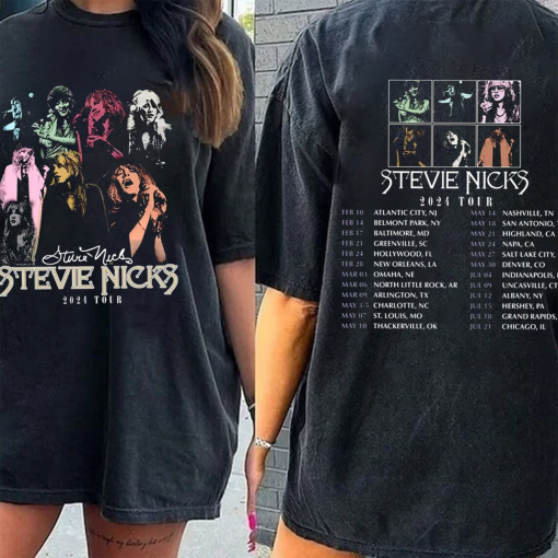 Stevie Nicks 2024 Tour Shirt, 2024 Stevie Nicks Live In Concert Shirt, Vintage Stevie Nicks Shirt Fan Gifts