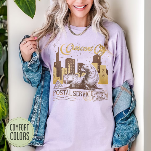 Crescent City Postal Service Comfort Colors Shirt, Starborn Shirts, Crescent City Fan Merch, Bookish Gift, SJM Merch, Bryce Quinlan Tee